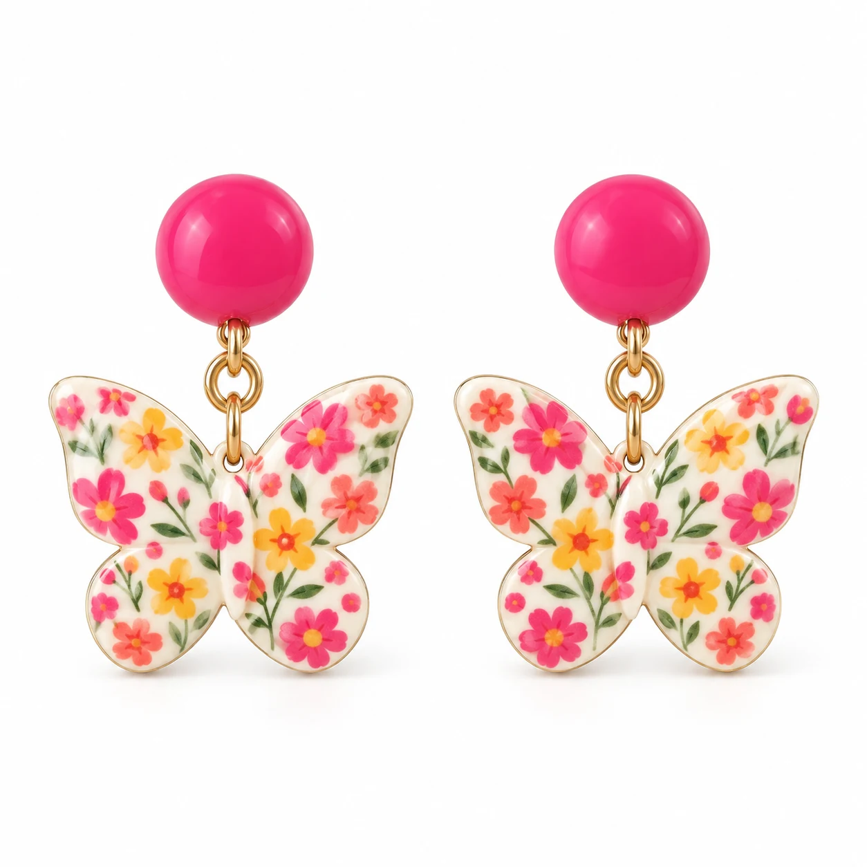 Floral Butterfly Drop Earrings from the ZHONGYI Spring & Summer Jewelry collection
