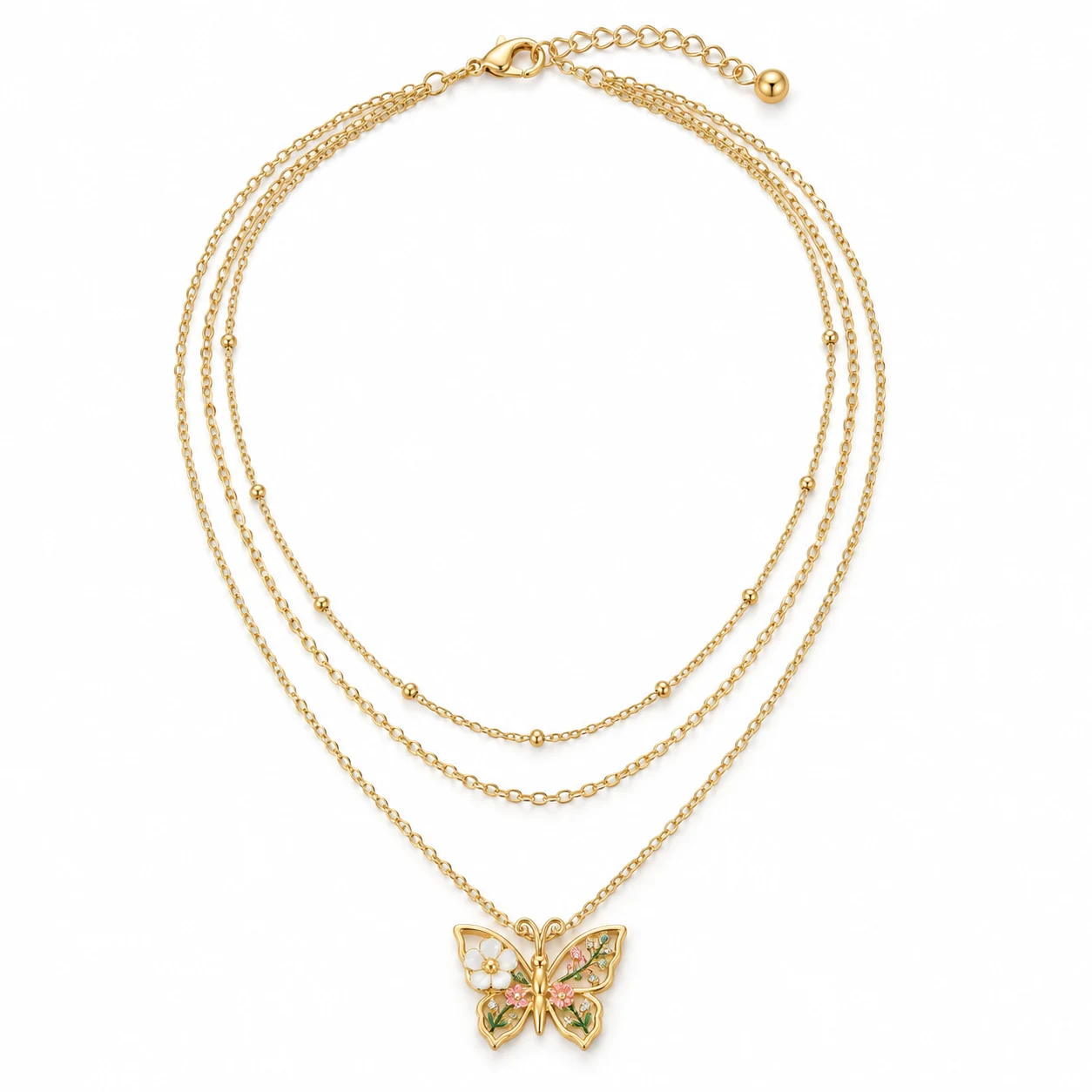 Butterfly Layered Necklace from the ZHONGYI Spring & Summer Jewelry collection