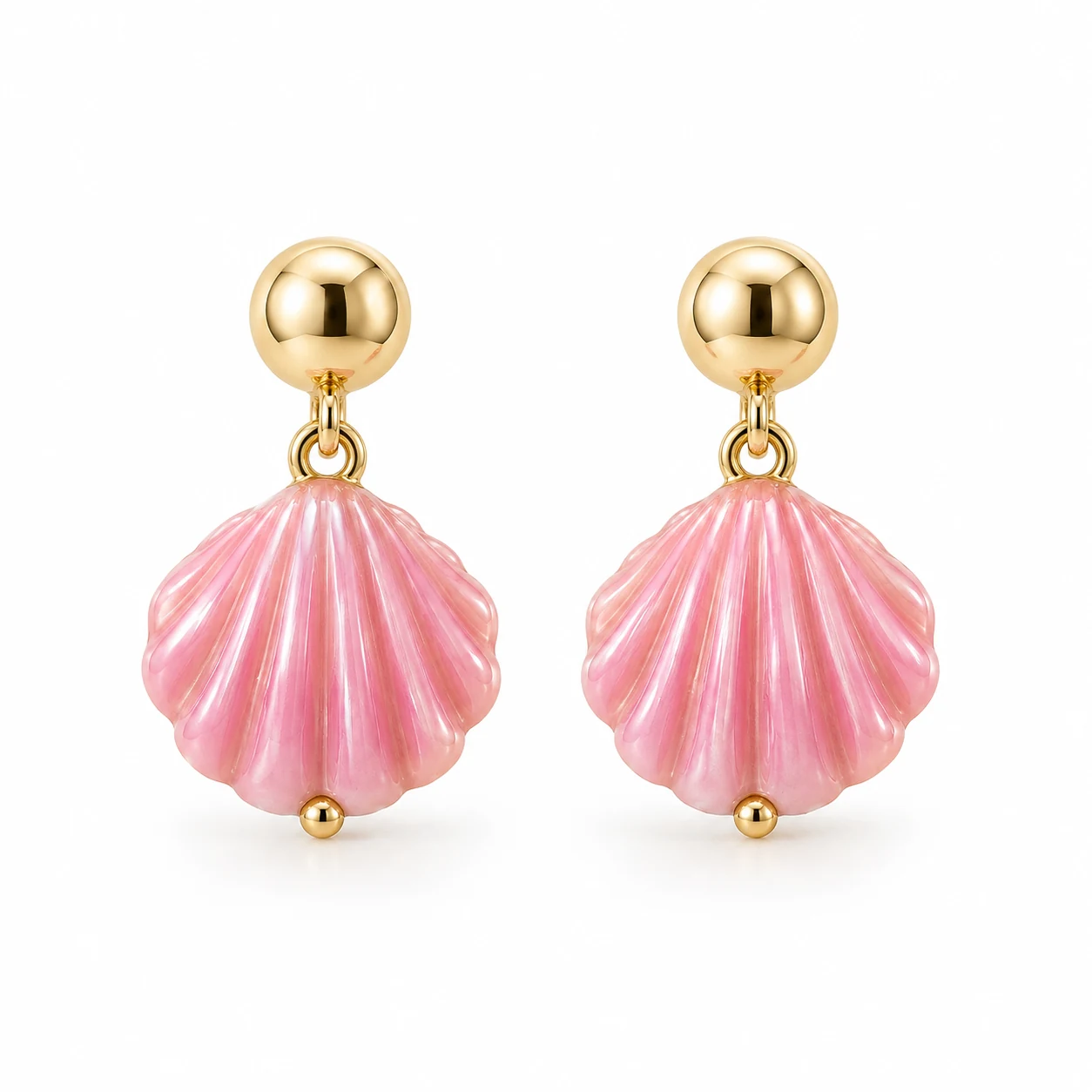 Pink Shell Drop Earrings from the ZHONGYI Spring & Summer Jewelry collection