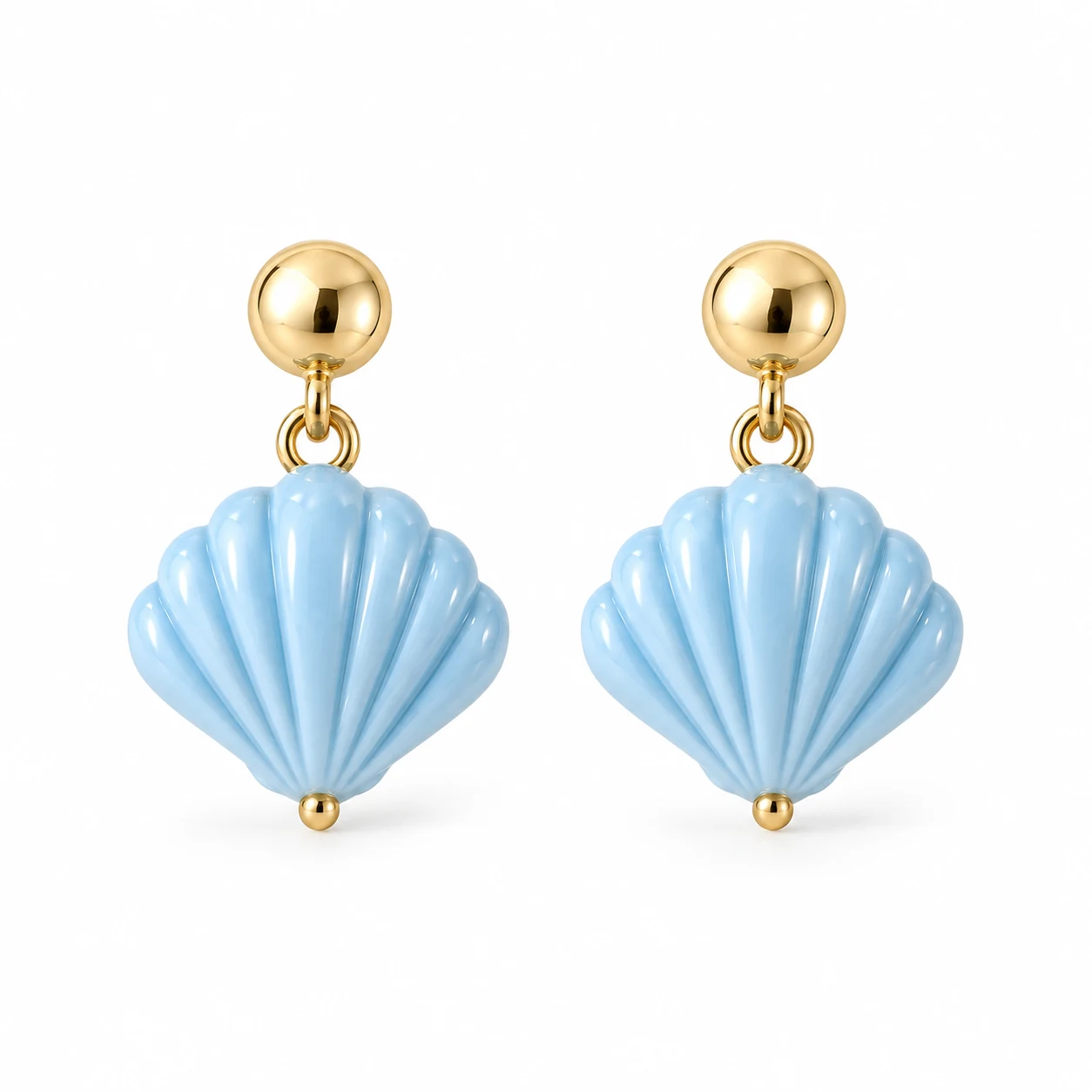 Blue Shell Drop Earrings from the ZHONGYI Spring & Summer Jewelry collection