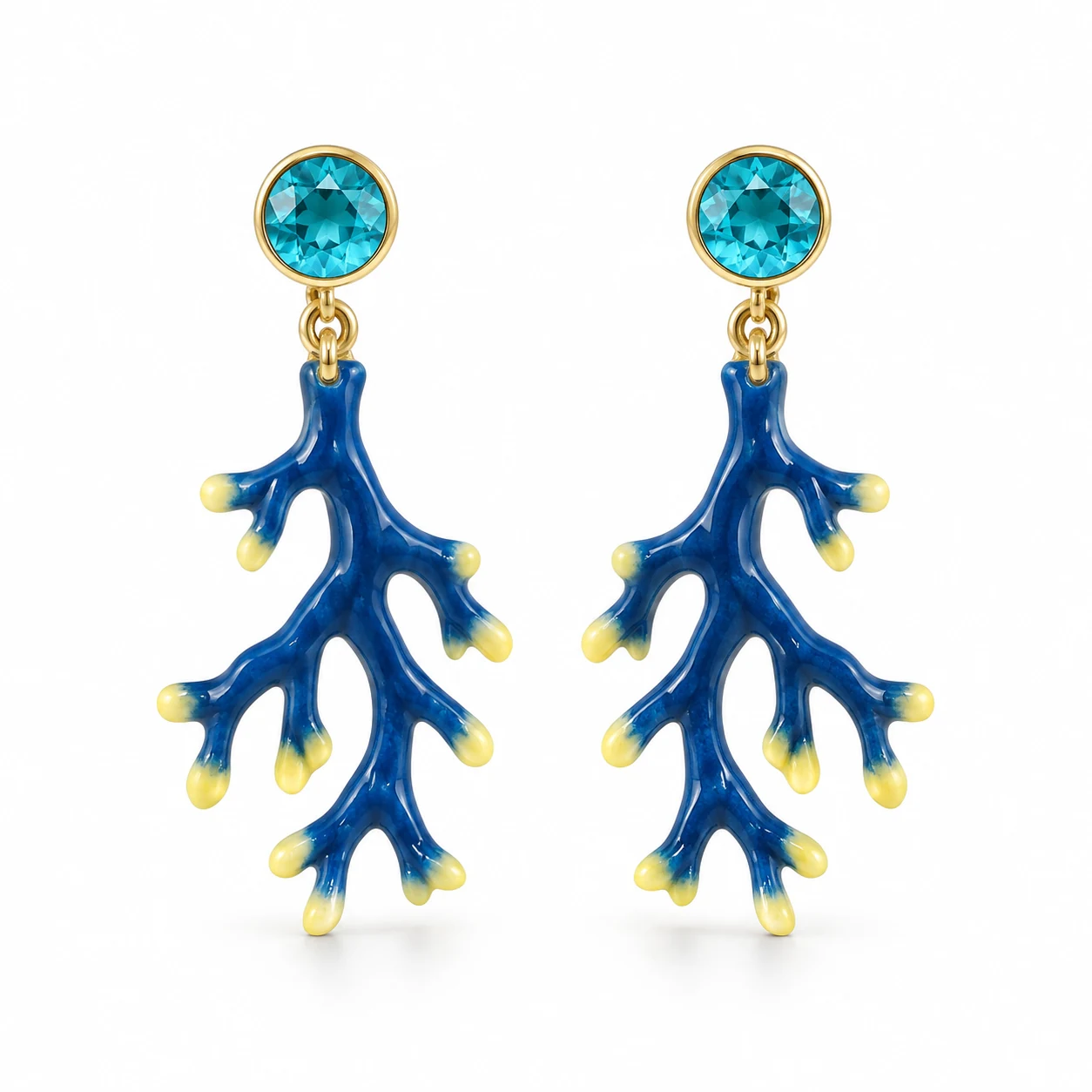 Blue Coral Drop Earrings from the ZHONGYI Spring & Summer Jewelry collection