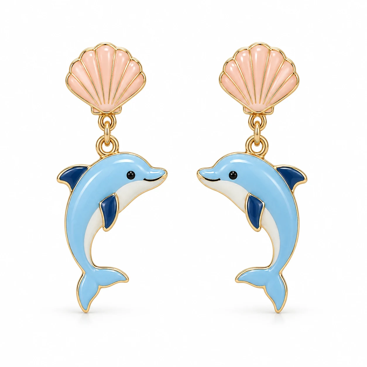Dolphin Shell Drop Earrings from the ZHONGYI Spring & Summer Jewelry collection
