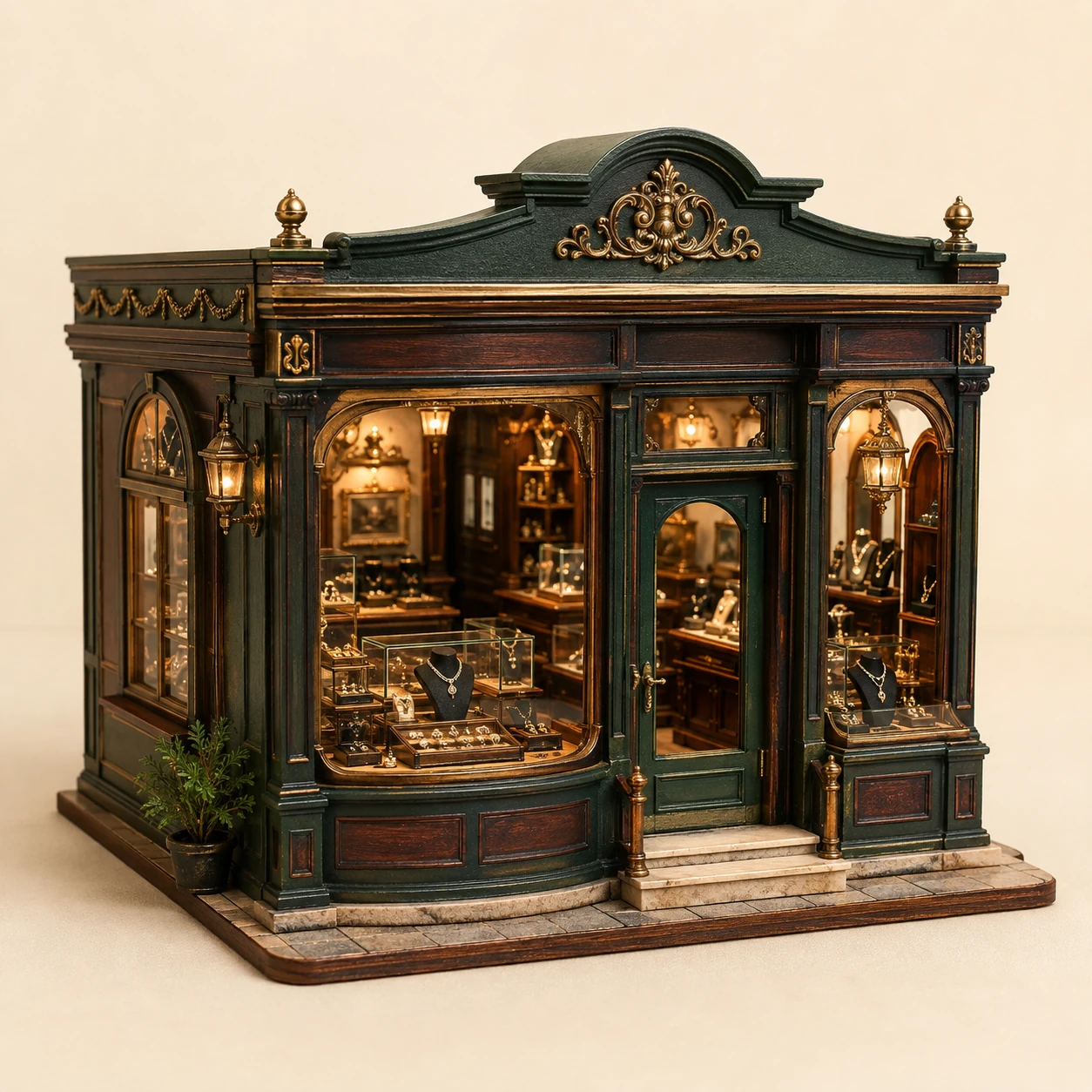 Vintage Jewelry Store from the ZHONGYI Miniature House Kits collection