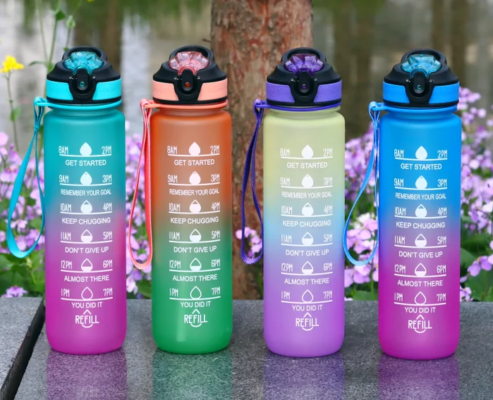 Handle Iridescent Water Bottle from the ZHONGYI Large Space Water Bottles collection