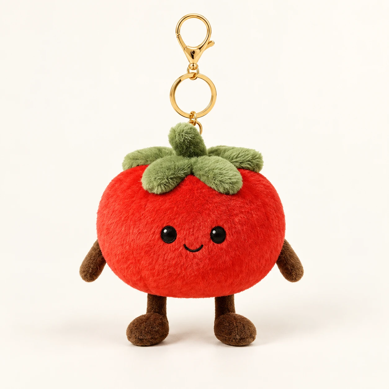 Tomato Plush Zip Coin Purse Keychain from the ZHONGYI Zero Wallet Keychains collection