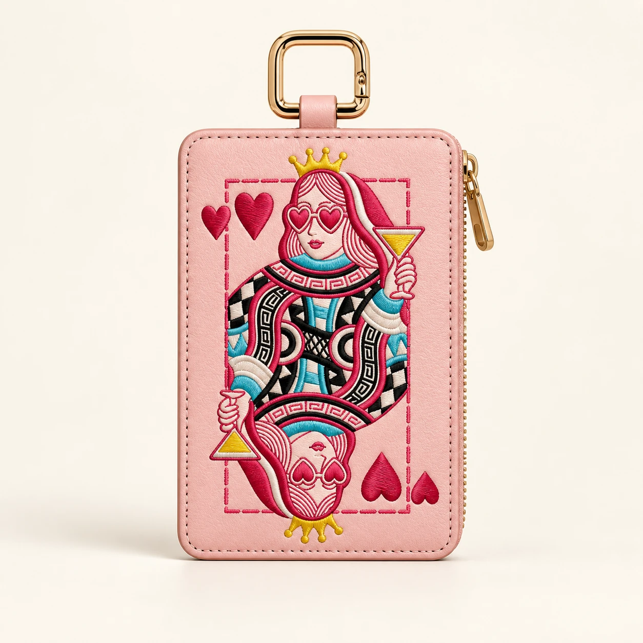 Pink Queen Card Wallet Keychain from the ZHONGYI Zero Wallet Keychains collection